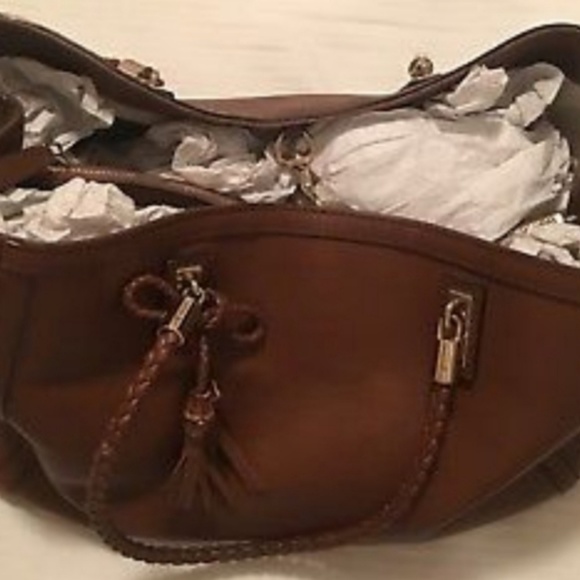 Gucci Bella Handbag Pebbled Leather Bamboo Tassel - Picture 3 of 8